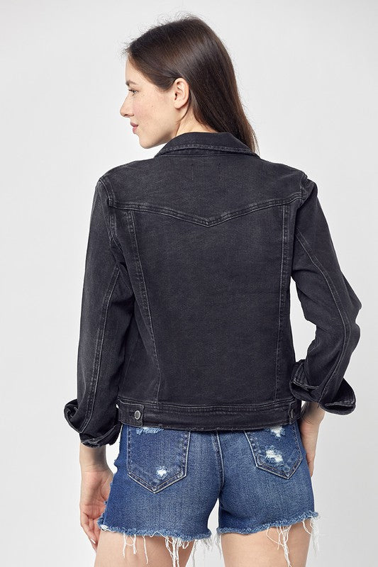 Classic Black Denim Jacket