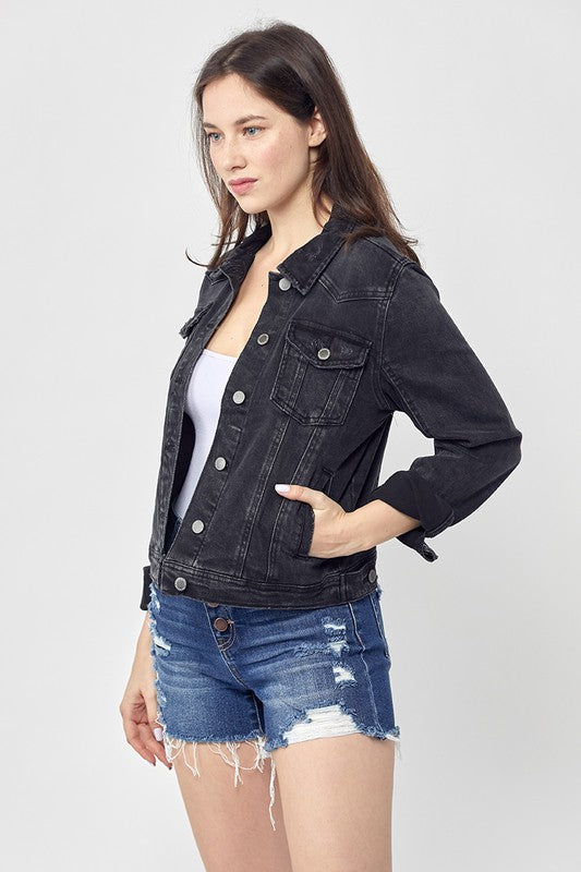 Classic Black Denim Jacket