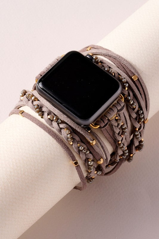 Multi Layered Iwatch Suede Leather Band