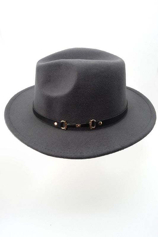Simple Black Trim Fedora Hat