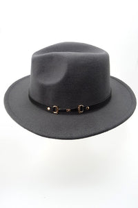 Simple Black Trim Fedora Hat