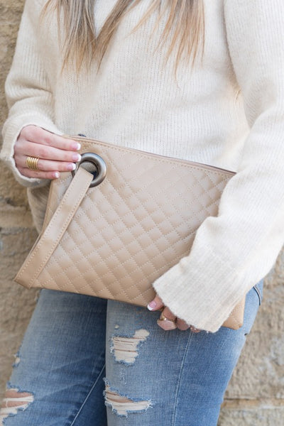 Quilted Faux Leather Oversized Handbag