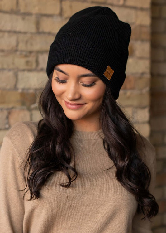 Cuffed Fleece Lined Knit Beanie