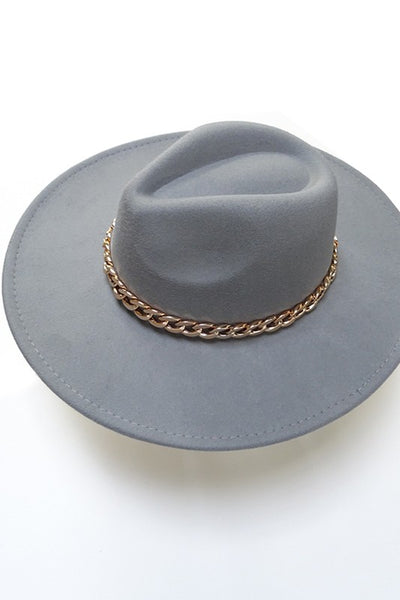 Chained Brim Fedora Hat