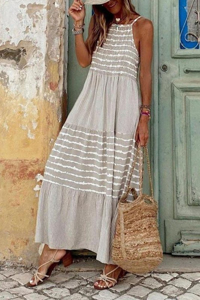 Bohemian Striped Maxi Dress