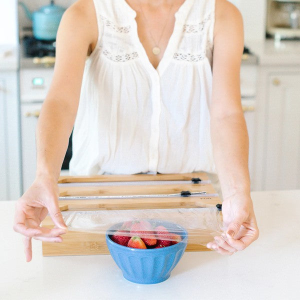 Bamboo "Kitchen Roll" Organizer