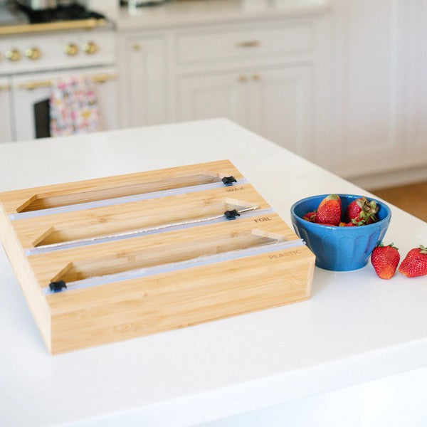 Bamboo "Kitchen Roll" Organizer