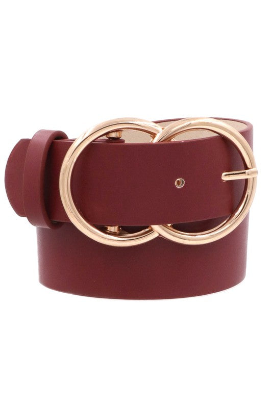 Double Ring Faux Leather Belt