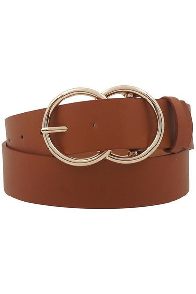 Double Ring Faux Leather Belt