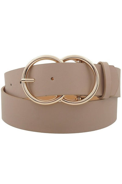 Double Ring Faux Leather Belt
