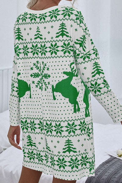 Christmas Print Pajama Gown