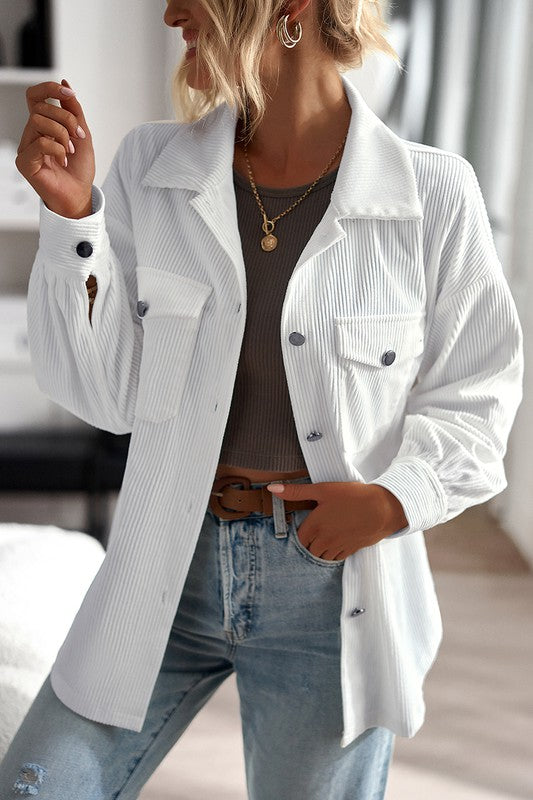 Corduroy Button Up Jacket