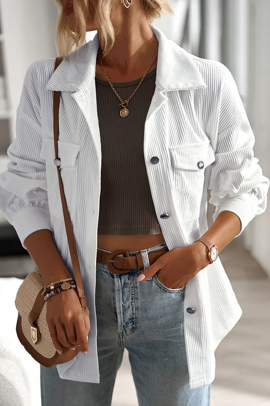 Corduroy Button Up Jacket