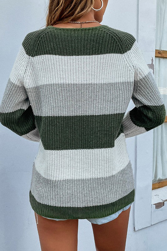 Silhouette Shift Colorblock Sweater