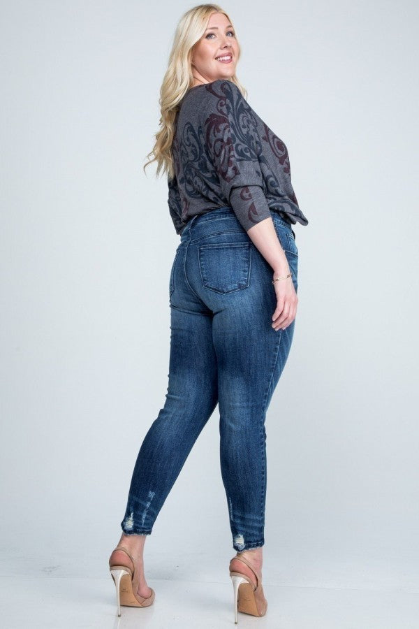 Plus Size Mid Rise Skinny Jeans