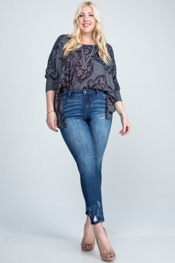 Plus Size Mid Rise Skinny Jeans