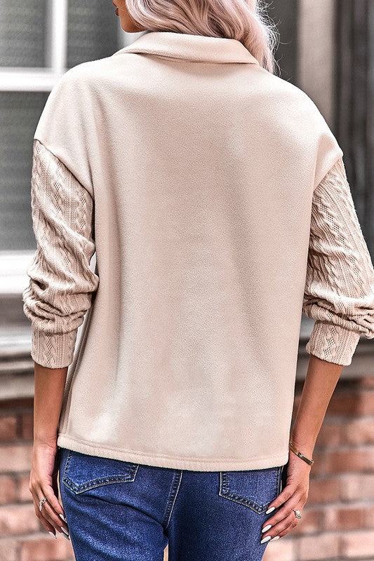 Soft Knit Zip Up Sweater