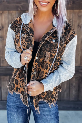 Leopard Distressed Jacket
