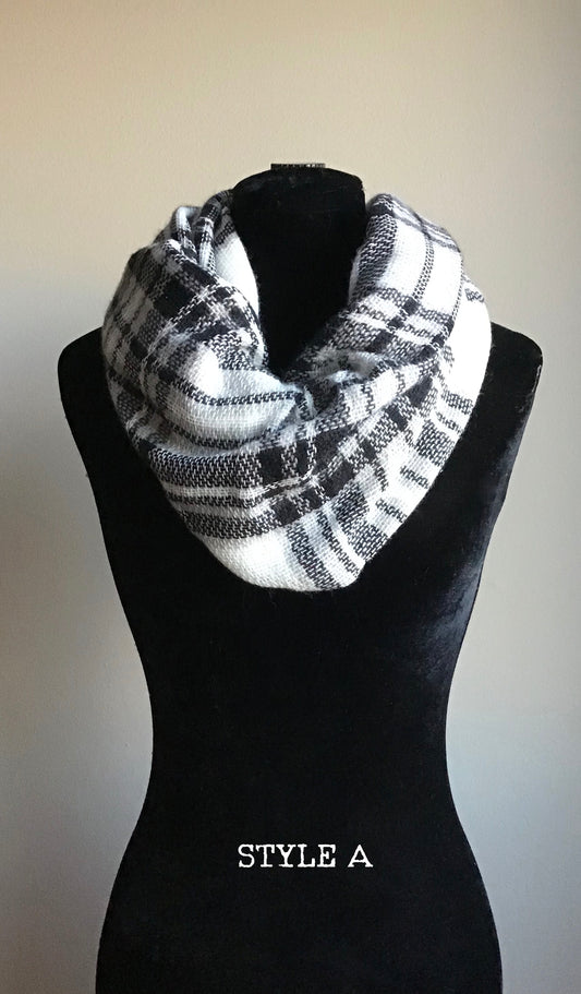 Checker Plaid Infinity Scarves