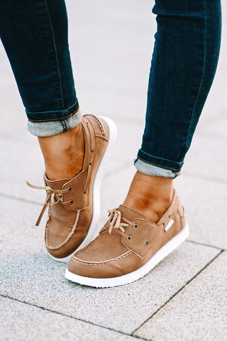 Casual Brown Leather Sneakers