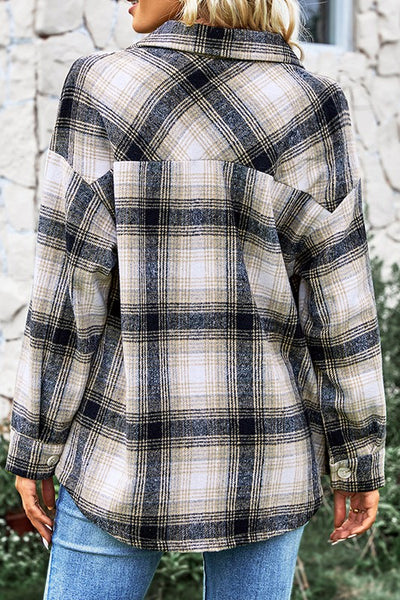 Button Up Plaid Shacket