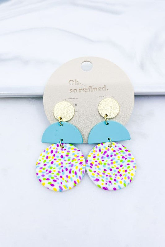 Multi Color Polymer Earrings