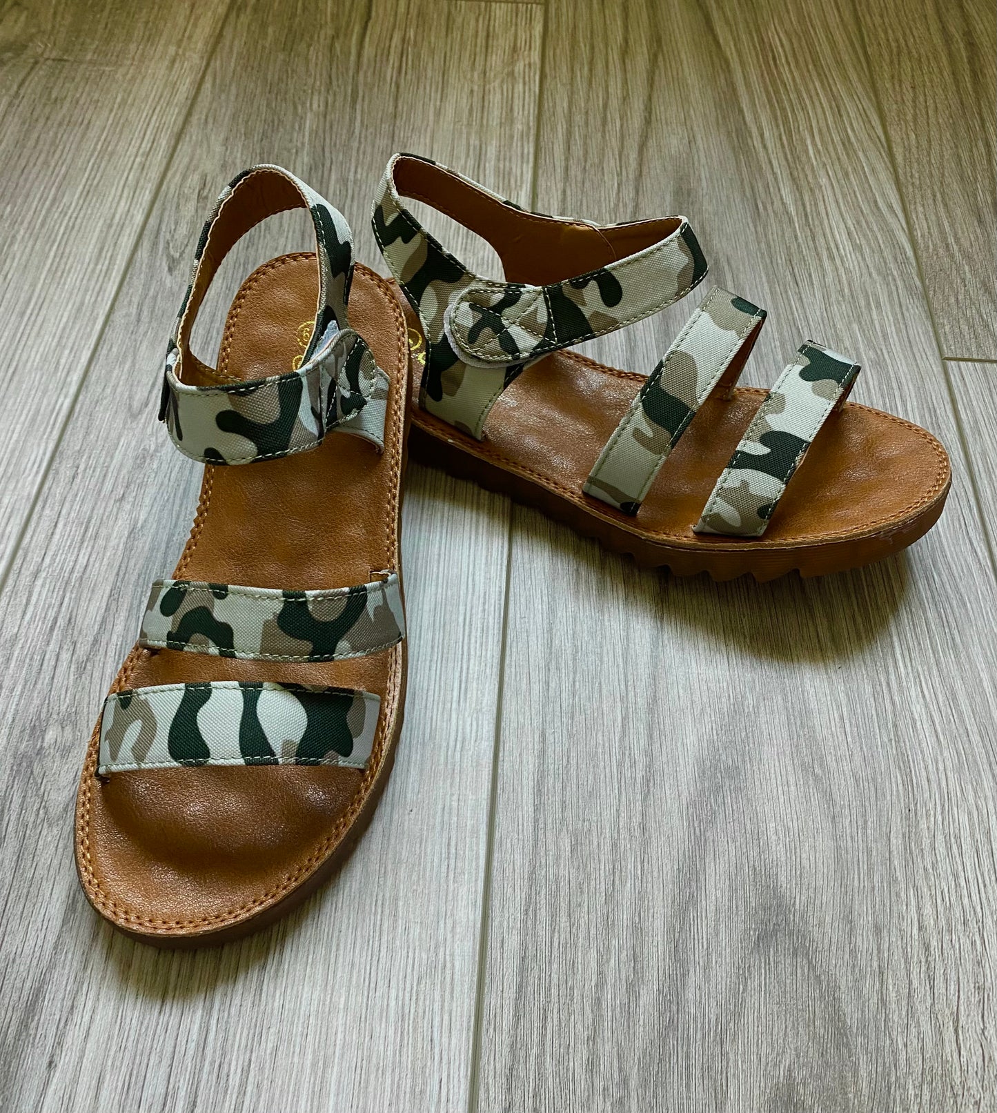 Slingback Green Camo Sandals