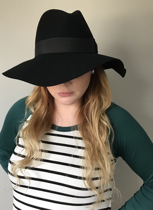 Wide Brim Felt Floppy Hat